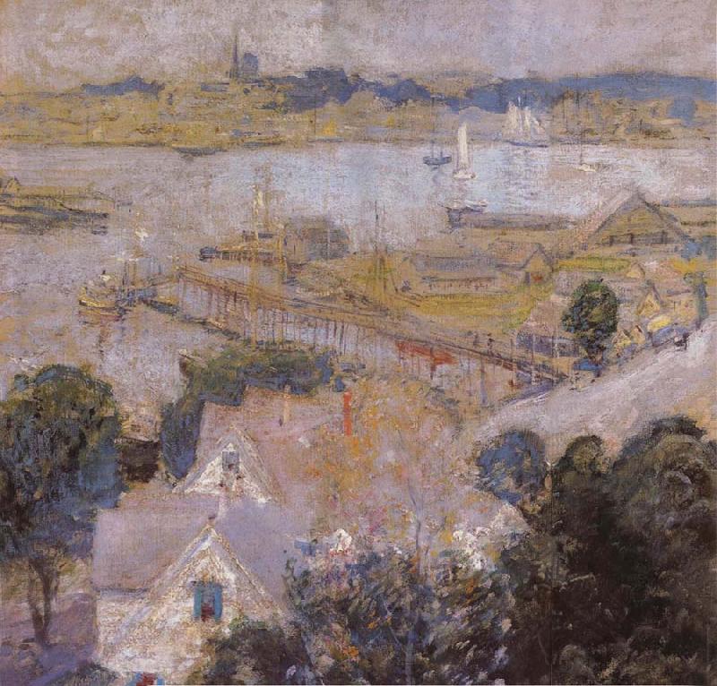 John Henry Twachtman Gloucester Harbor Sweden oil painting art